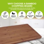 Bamboo Cutting Board Set of 3 | Durable Kitchen Chopping Boards | ZaruEsh - Image 5