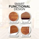 Bamboo Cutting Board Set of 3 | Durable Kitchen Chopping Boards | ZaruEsh - Image 4