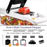 Zaruesh 12-in-1 Vegetable Chopper & Slicer – Multi-Function Food Cutter with 8 Blades - Image 4