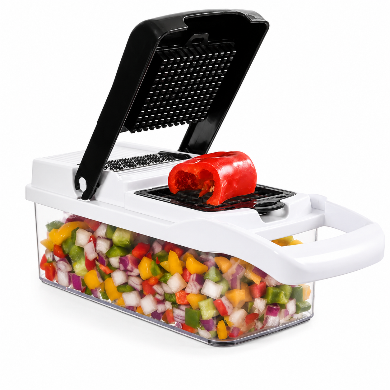 Chpper Zaruesh 12-in-1 Vegetable Chopper & Slicer – Multi-Function Food Cutter with 8 Blades - Image 1